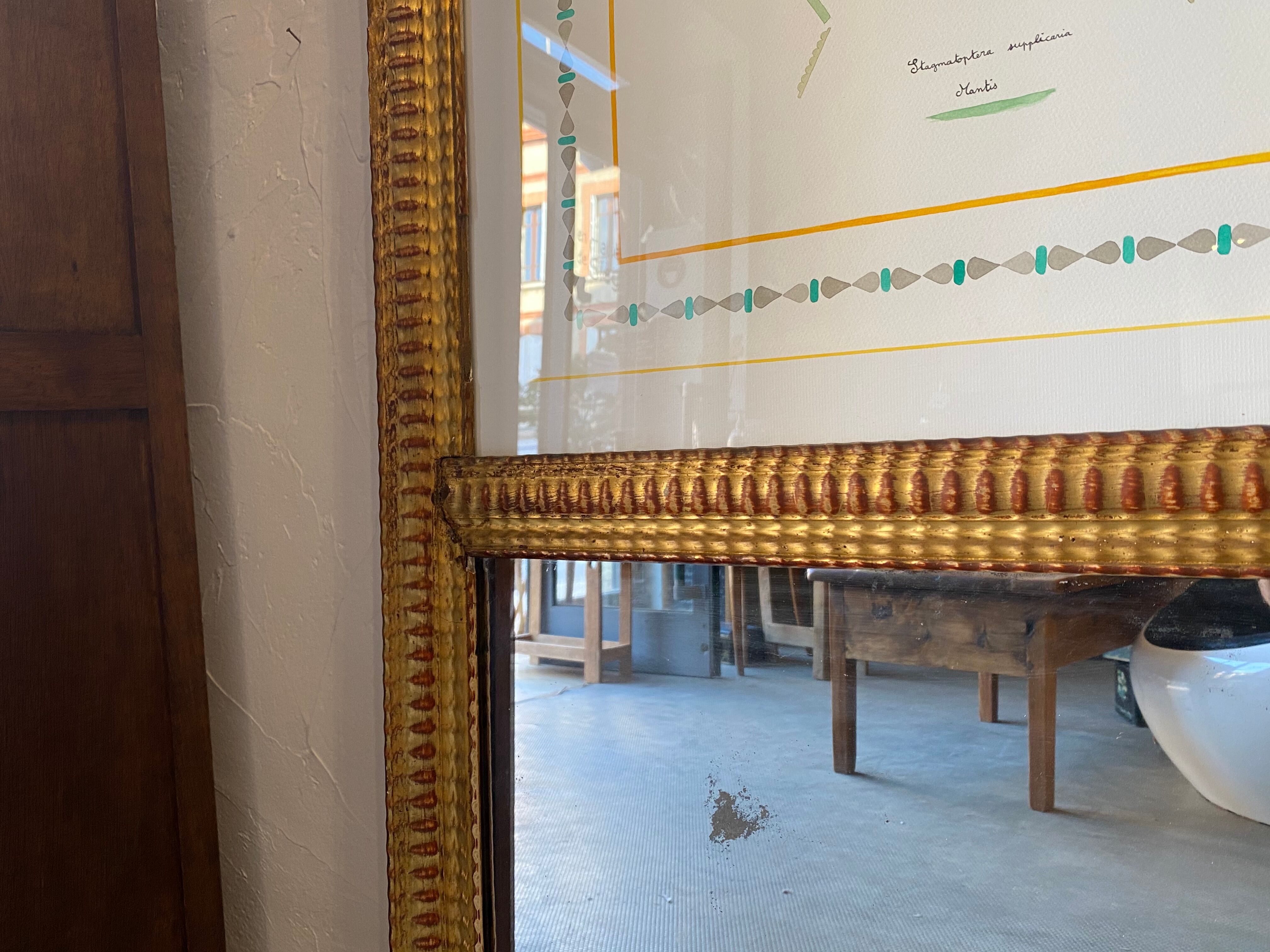 Trumeau old gilded mirror