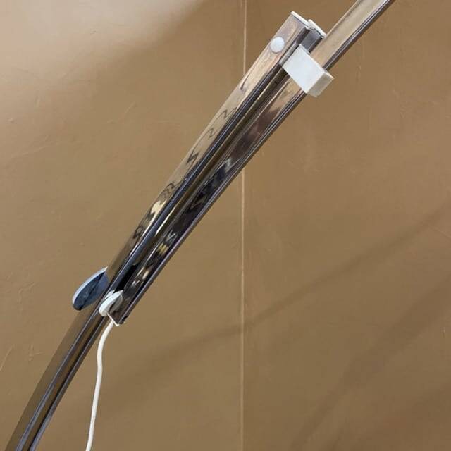 Vintage Reggiani telescopic floor lamp in chromed metal, 1970