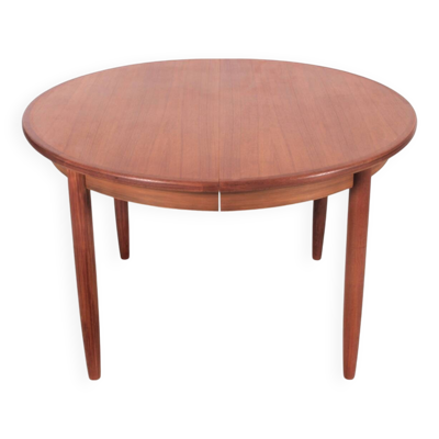 Table de repas scandinave extensible en teck 4/8 pers.