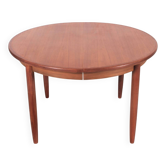 Table de repas scandinave extensible en teck 4/8 pers.