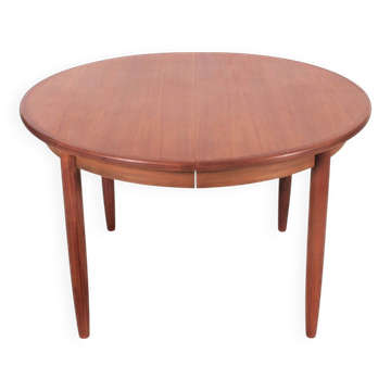 Table de repas scandinave extensible en teck 4/8 pers.