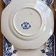 6 flat plates made of ironstone Longchamp model Rouen 19th century