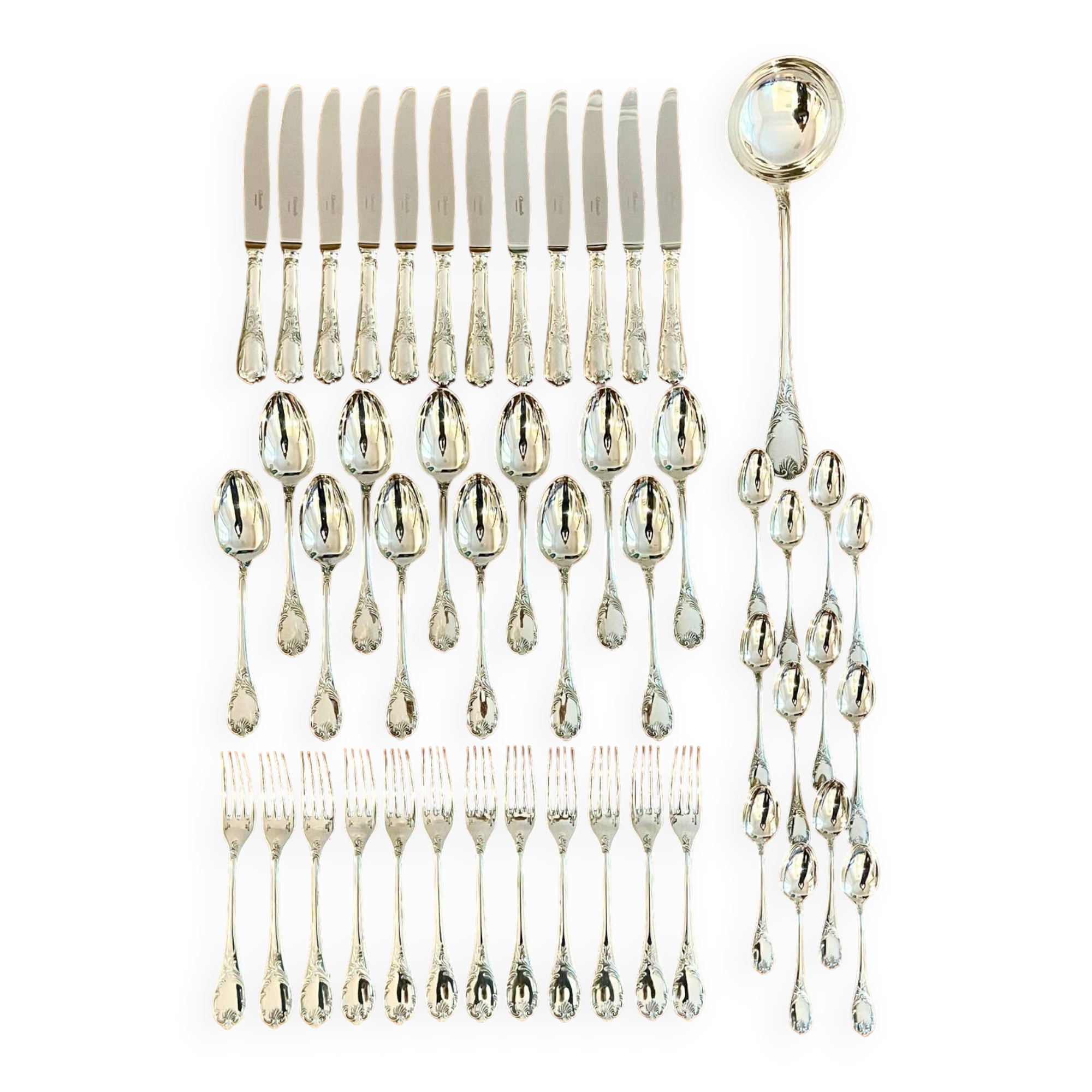 Christofle Marly cutlery set new condition 49 pieces