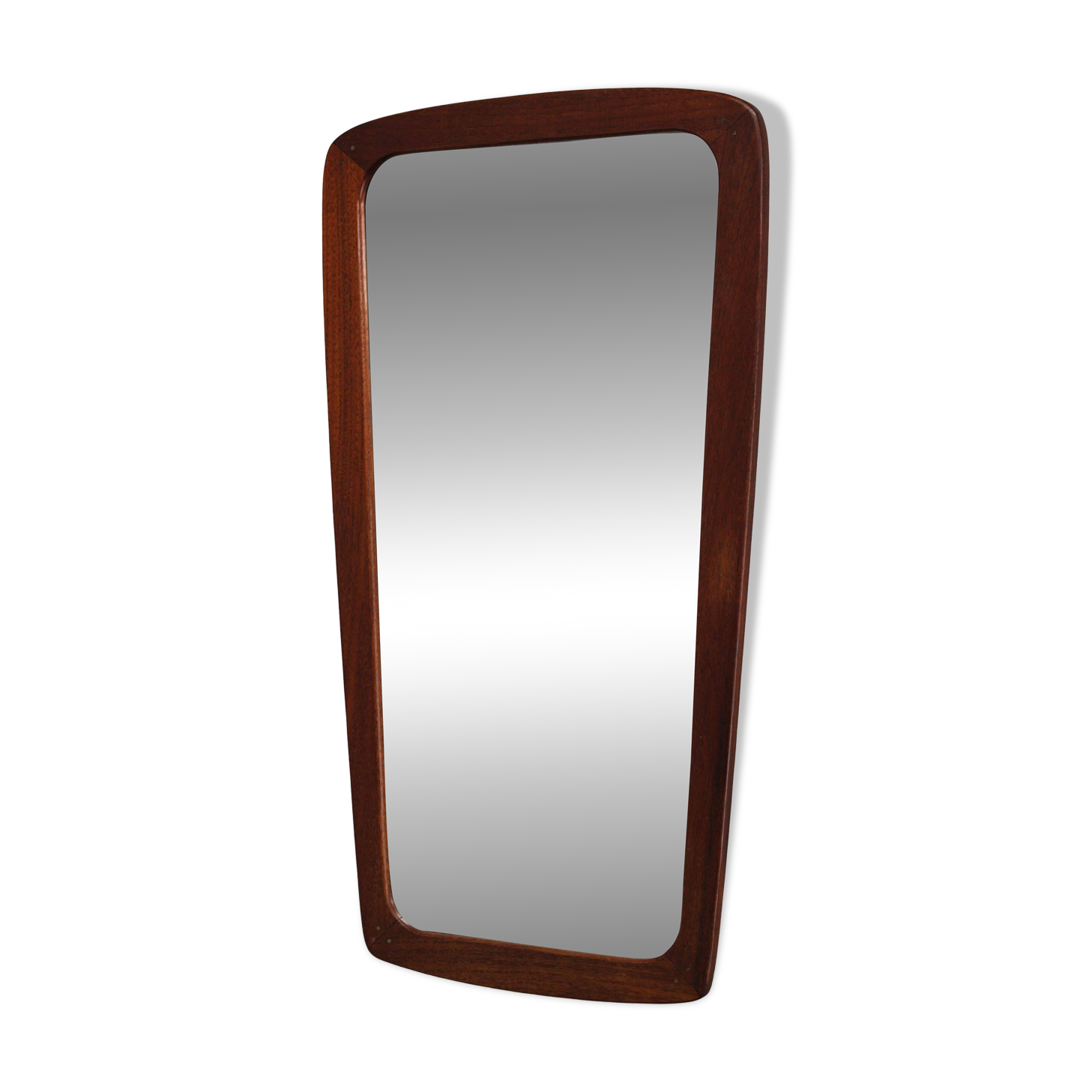 1960s Danish solid teak mirror by Johansens Spejle Kobenhavn