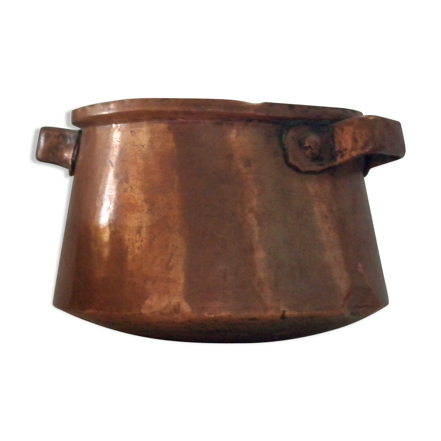 Old copper pot cover
