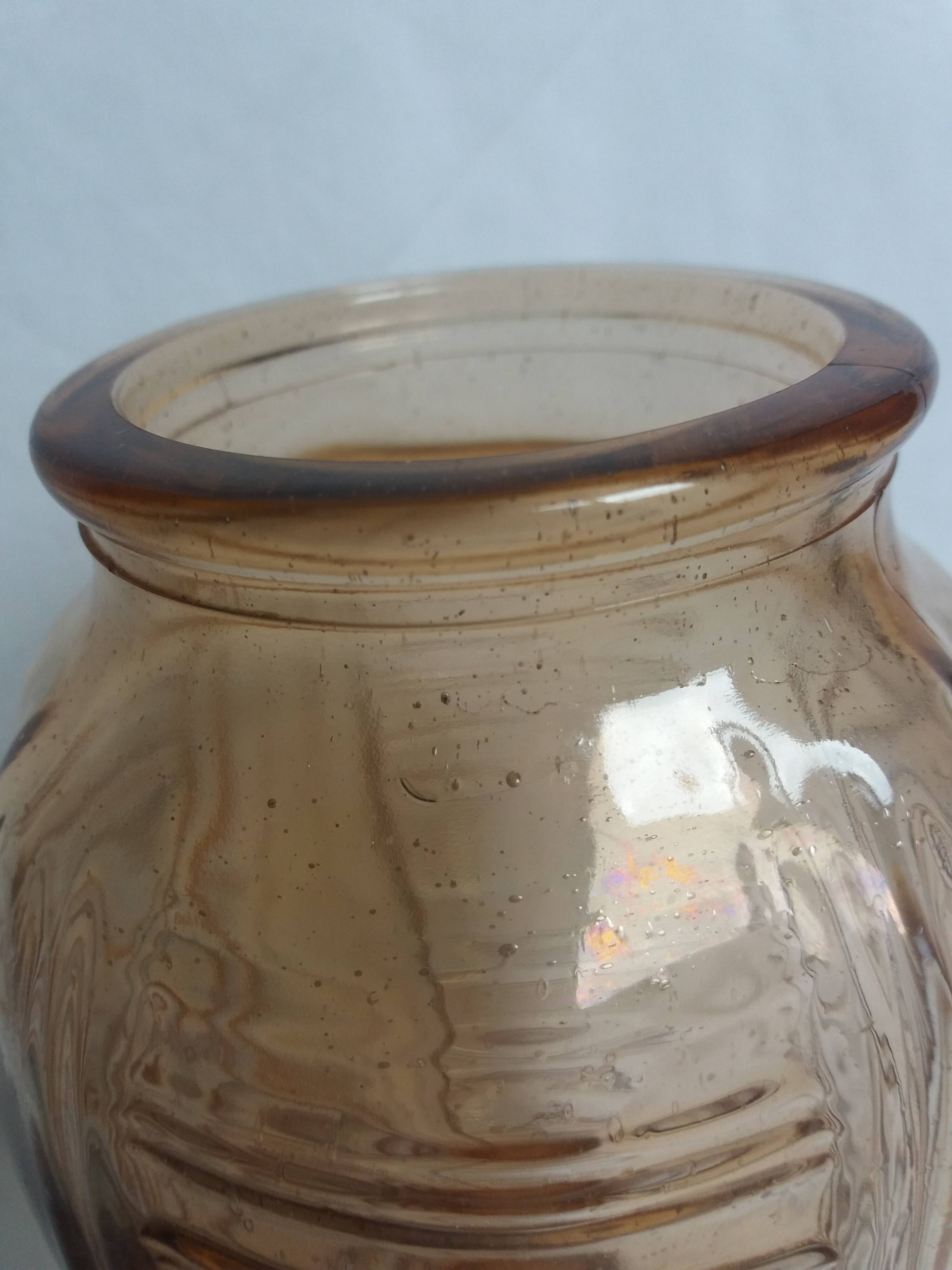 Salmon pink Art Deco vase