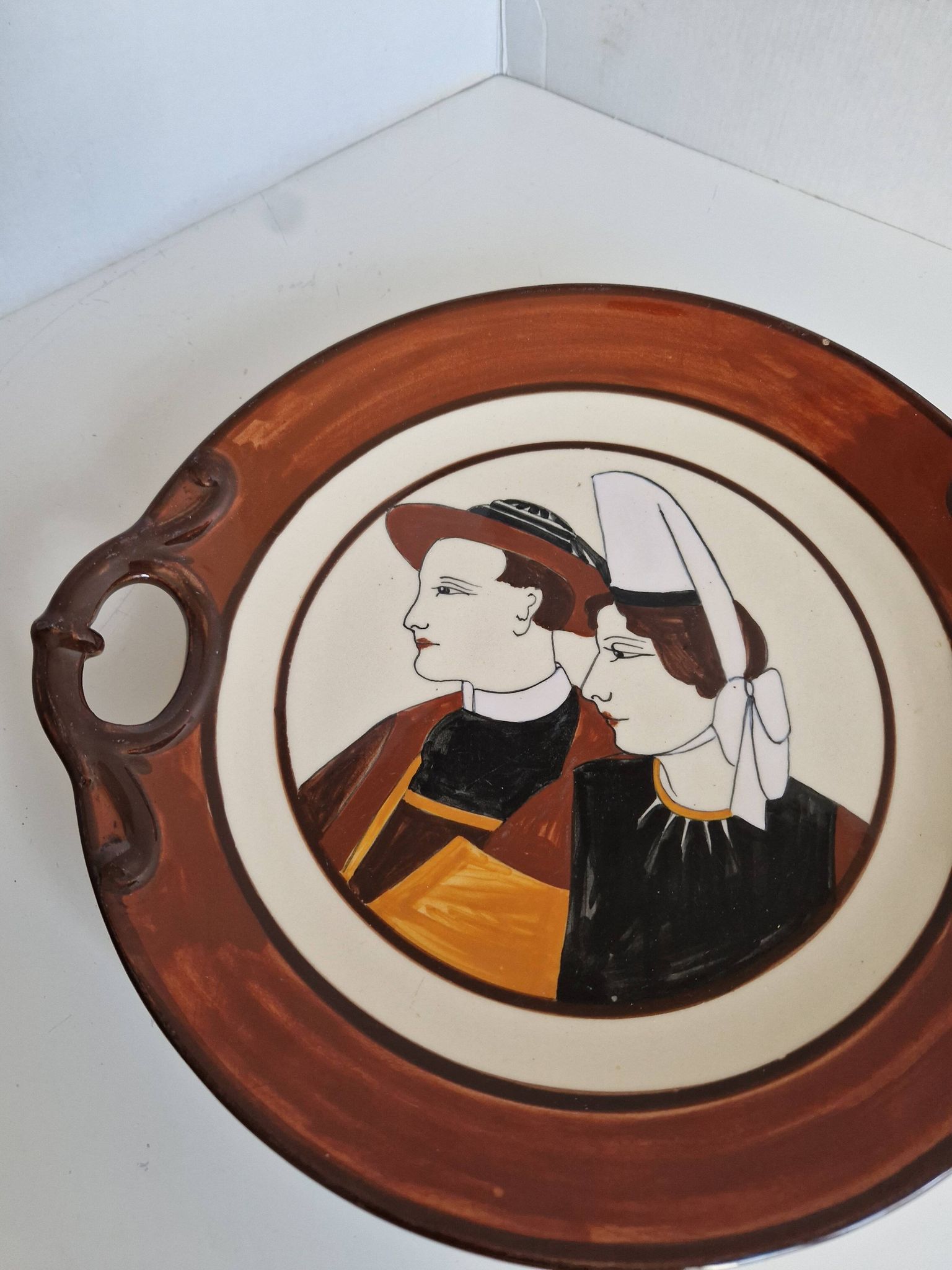 Plat HB Quimper "Couple breton"