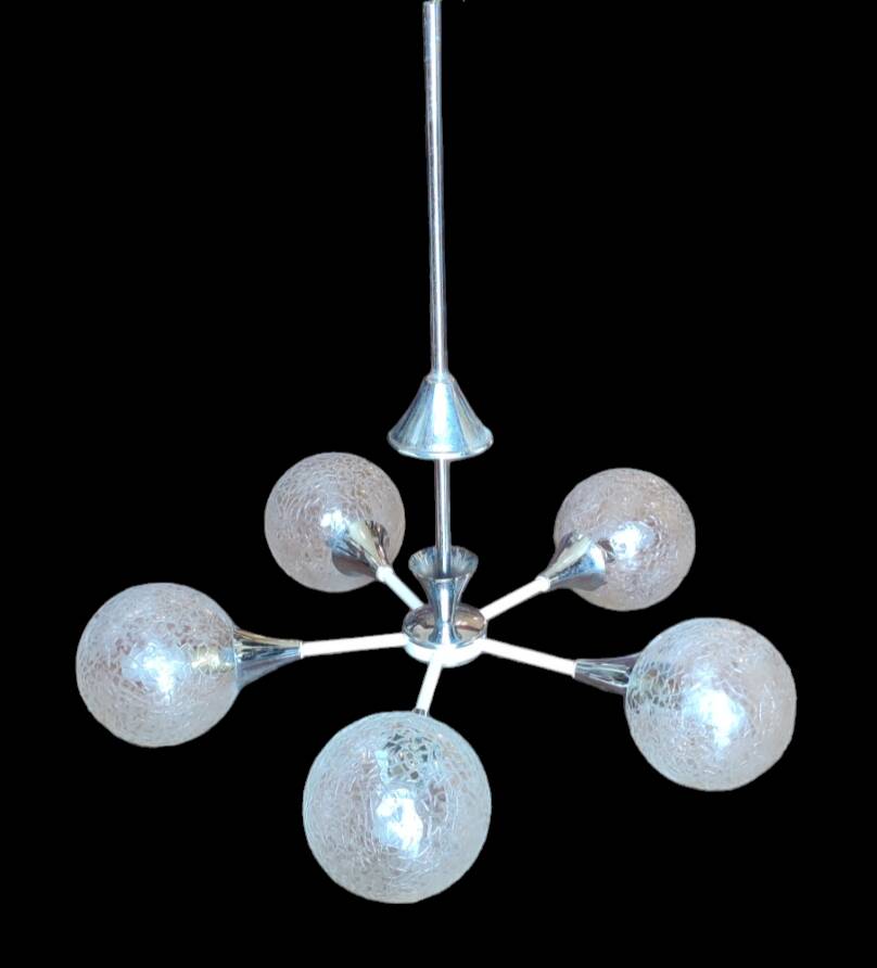 Sputnik designer pendant chandelier 1970s