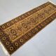 Gold afghan runner 245x80 cm, afghan chobi rug, yellow, black