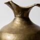 Vintage brass vase from the 1940s, hand-hammered metal, amphora shape, Italian design from the 1940s.