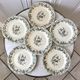 Set of 6 dessert plates Terre de Fer Gien model "Laviary" late nineteenth