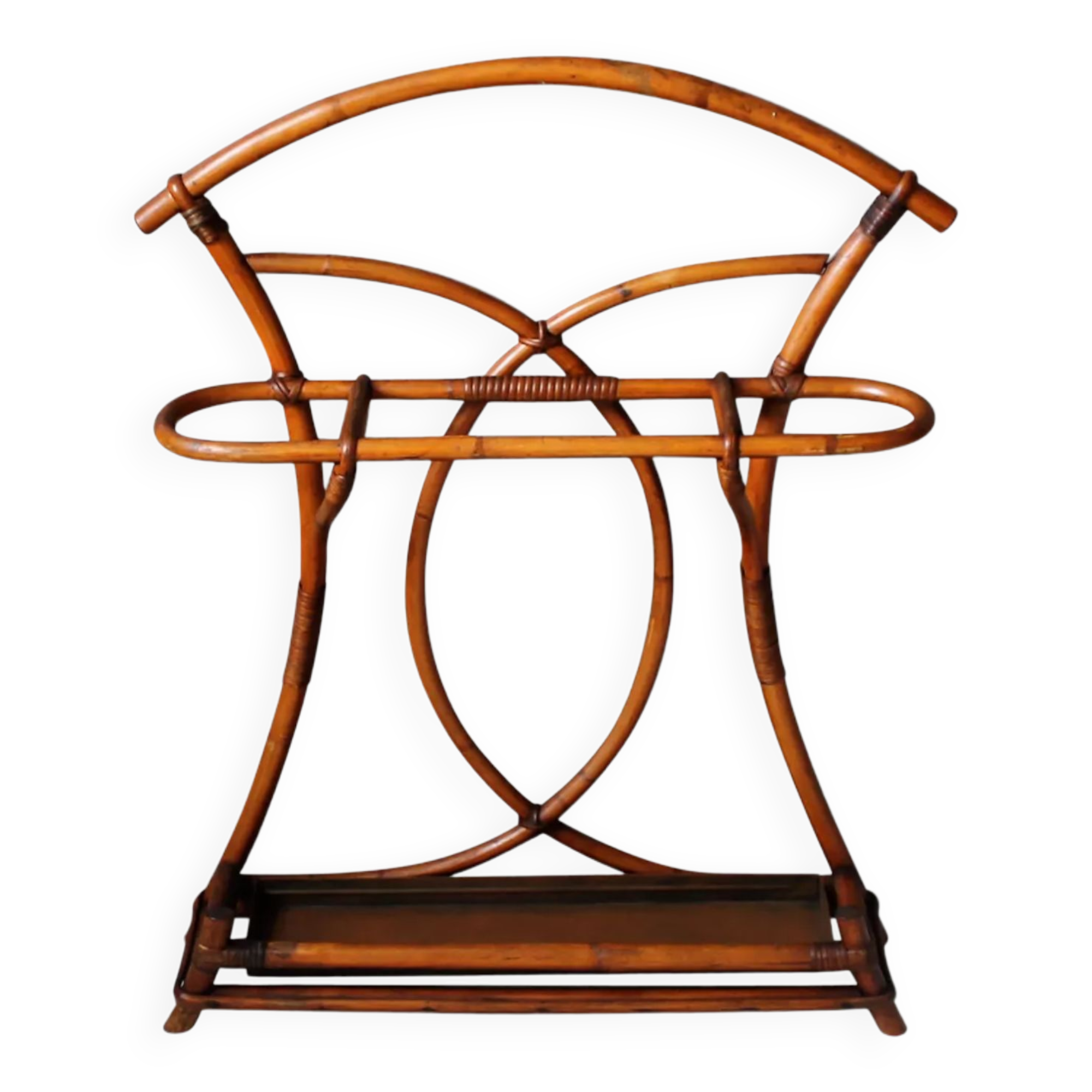 Umbrella door XIXth Rattan and Osier