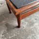 Vintage Oak Coffee Table with Dark Slate Top — Warm Oak Frame and Charcoal Slate Surface