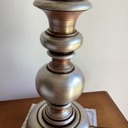Turned wood lamp base - vintage