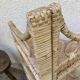 Vintage rattan corner shelf
