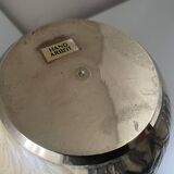 Enameled brass lidded pot