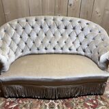 Napoleon III style toad canapé in velvet