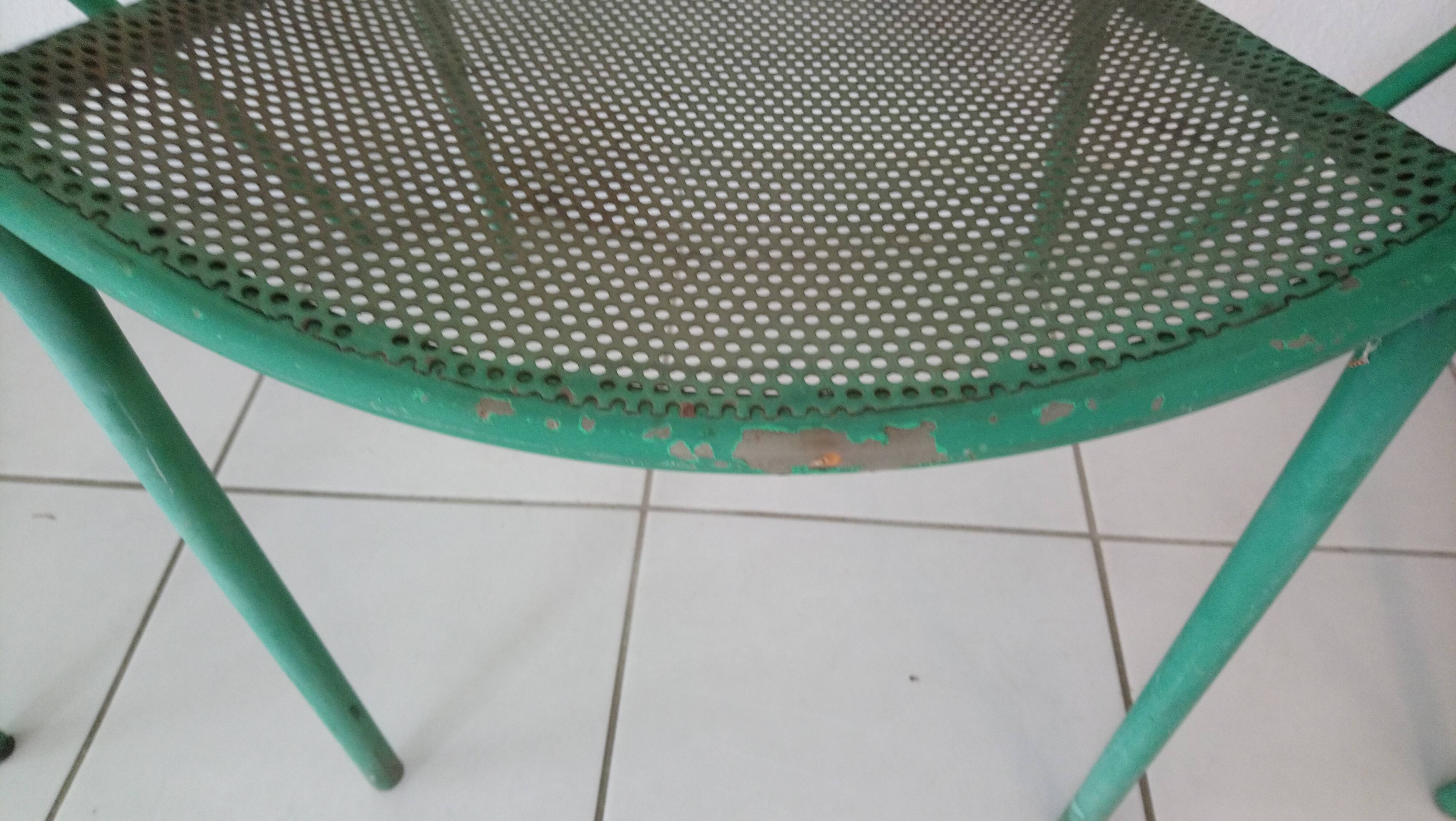 4 garden chairs suite half moon vintage 80s italian design