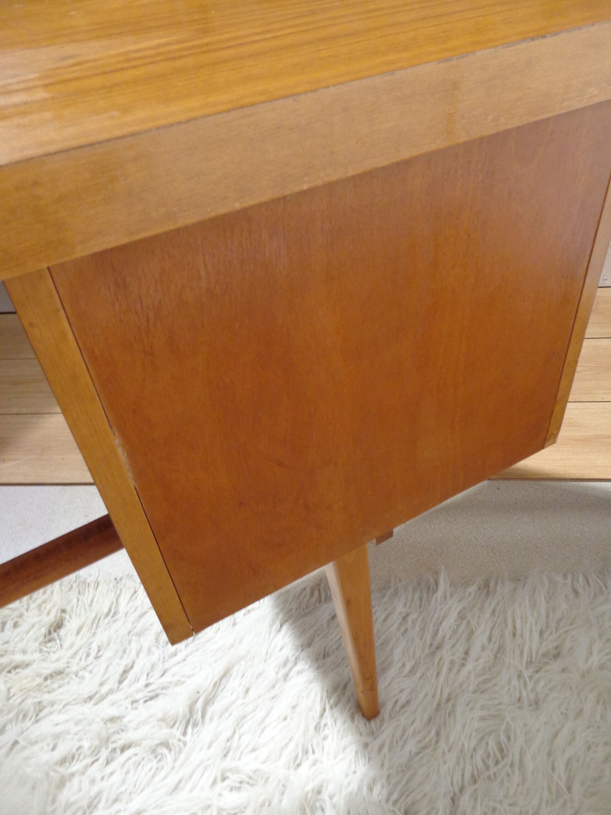 Vintage desk Ekawerk compass feet 50s