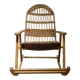 Rocking chair en osier et bois