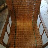 Vintage rattan / osier armchair