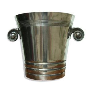 Seau a champagne metal argente art deco