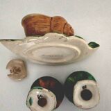 Mustard, pepper, and salt service