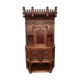 Credence in walnut 19th neo-gothic flamboyant