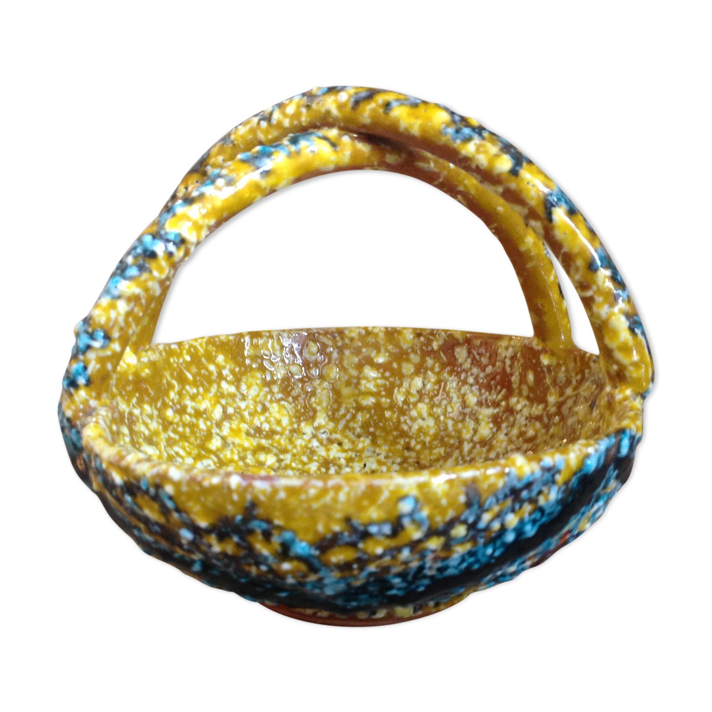 Cup in Fat Lava-style polychrome ceramics