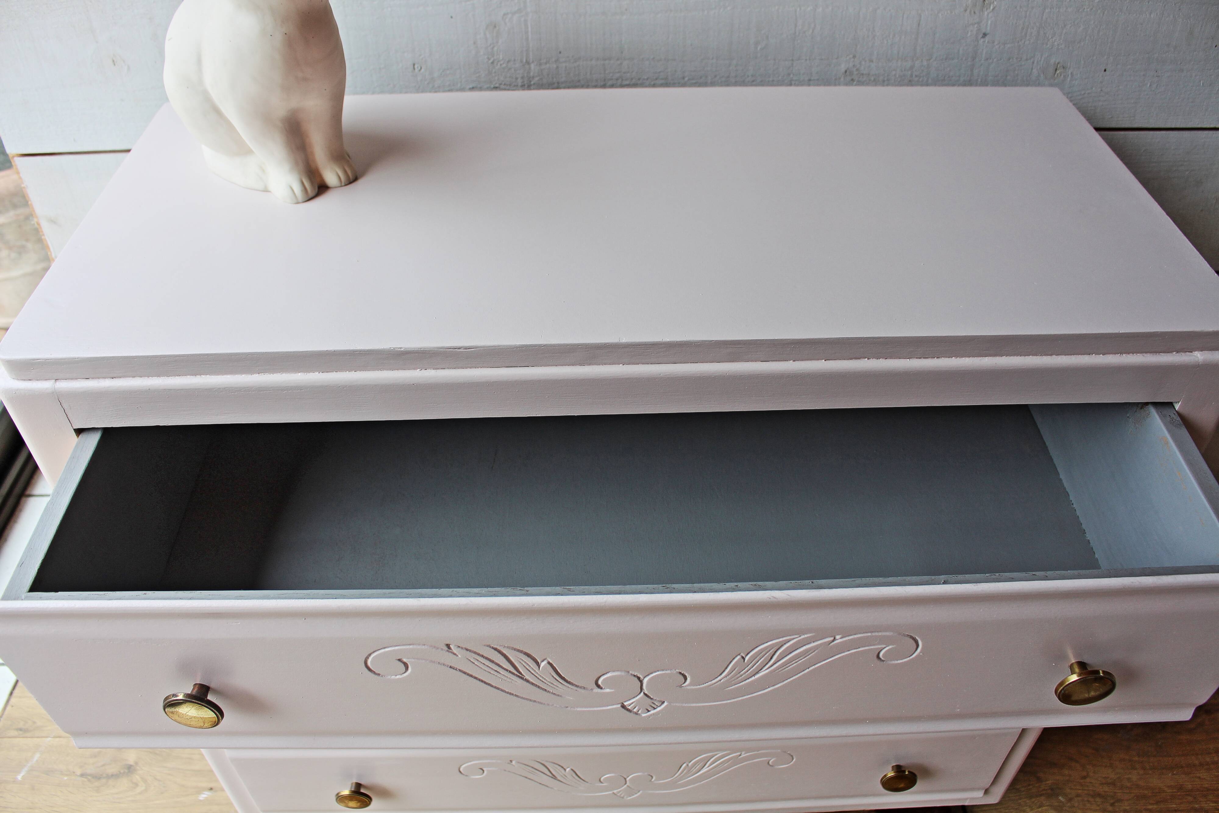 Commode années 60 rose poudré