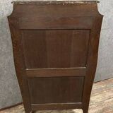Fully curved Louis XV style secretary in precious wood marquetry circa 1850