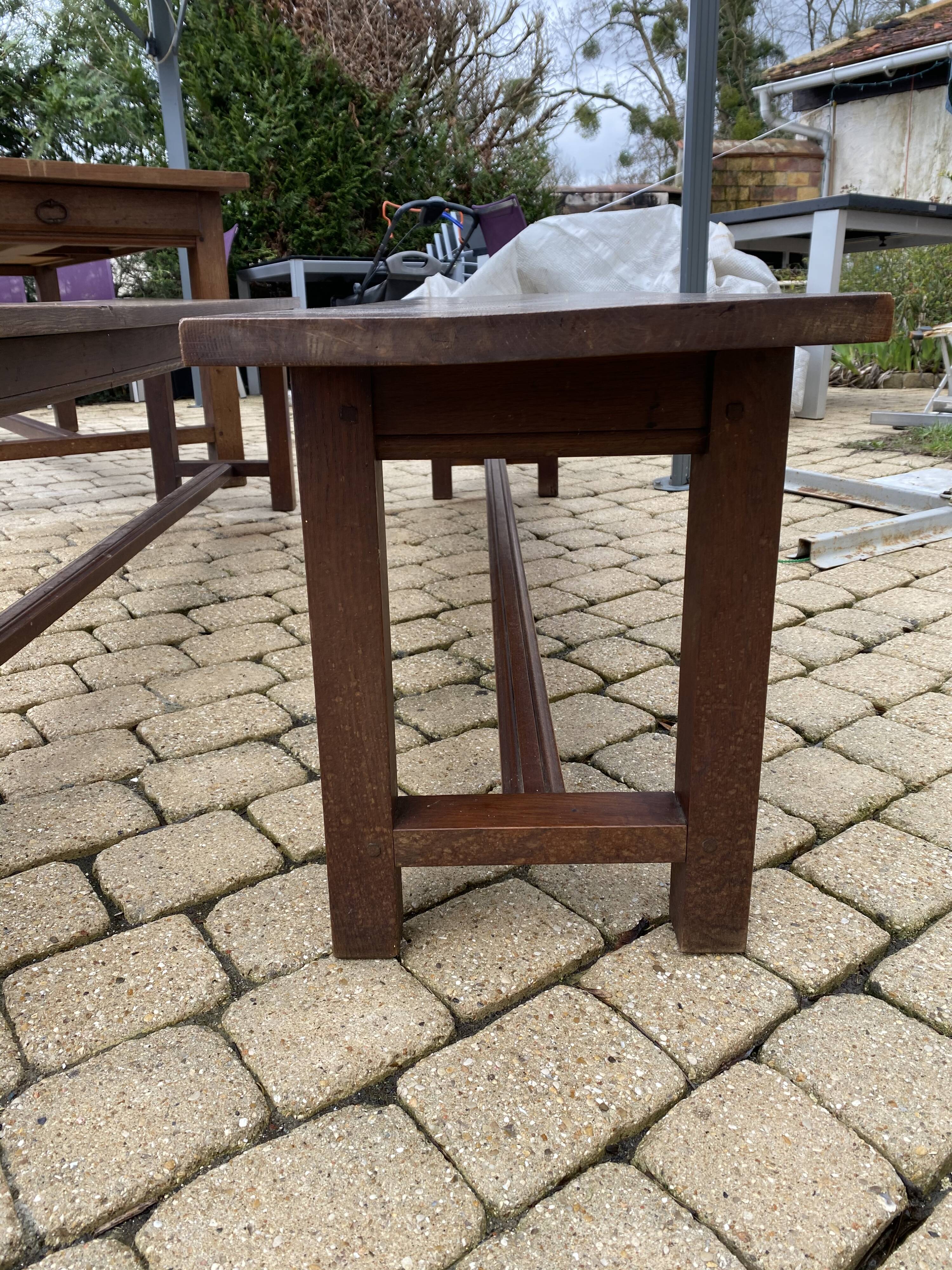 Old pairs of benches