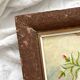 Antique oil painting on cardboard, bouquet of carnations, signed and dated 1899
