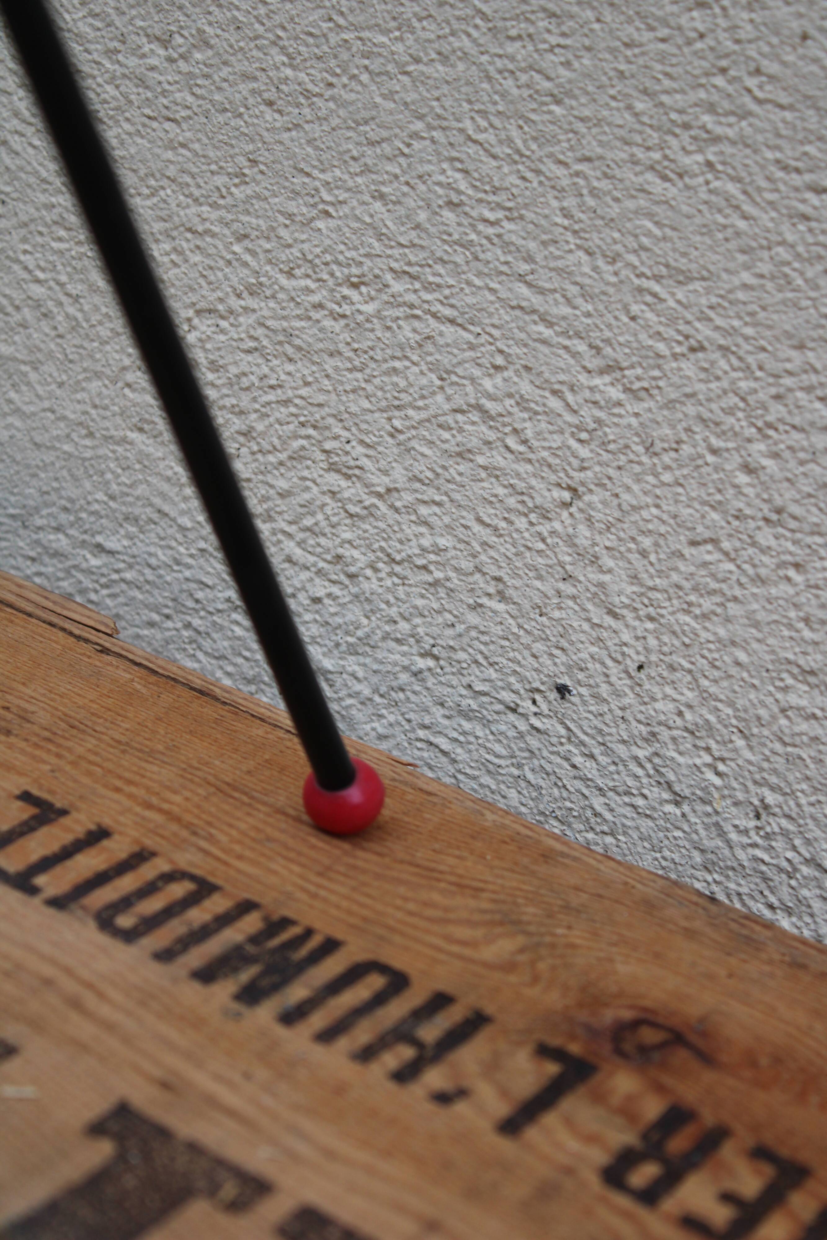 1960's black metal tripod plant holder