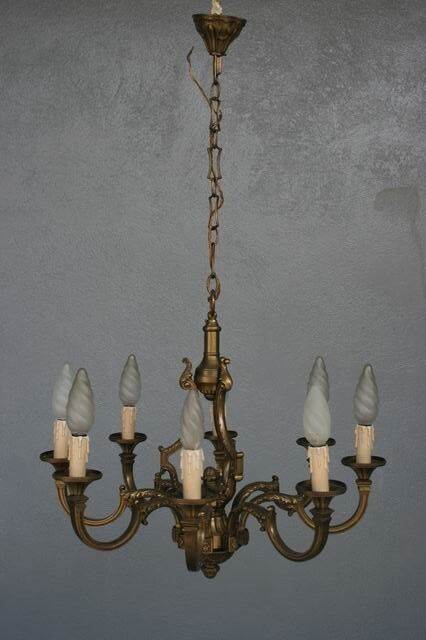 Chandelier bronze 8 branches