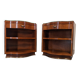 Pair of Art Deco amboyna burl bedside tables circa 1920