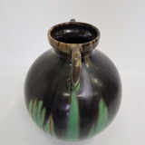 Vase à double anse vintage en céramique