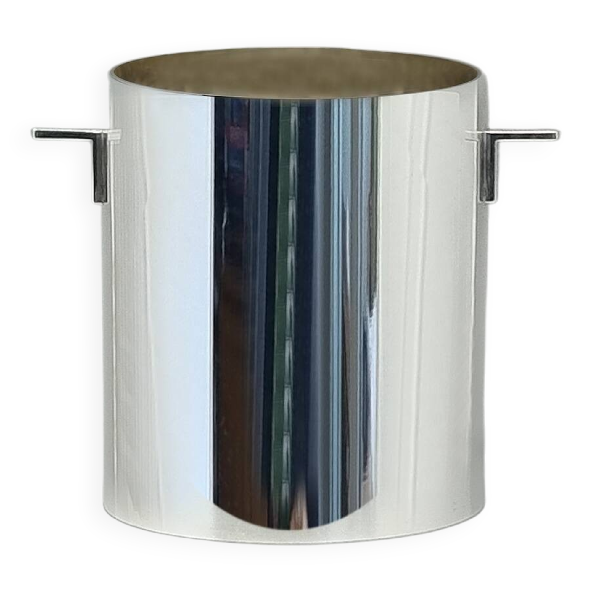 1960s Gorgeous Ice Bucket by Durousseau & Raynaud in Silver Plated. Made in