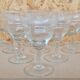 Service of 10 chiseled crystal water glasses