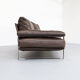 Foster & Partners ‘Still Sdc250’ curved sofa in brown leather for Molteni & C