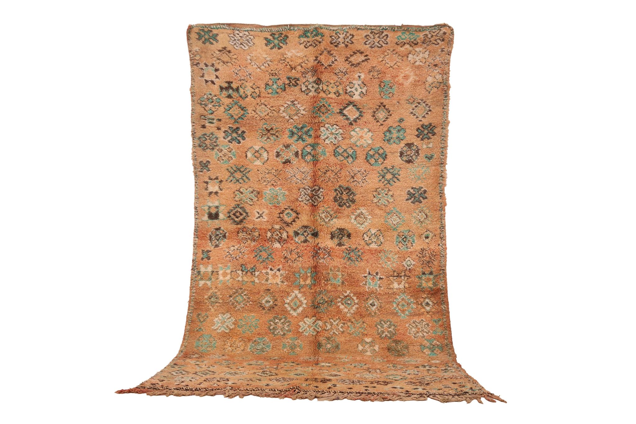 Peach Vintage Moroccan Rug 158 x 287 cm, Berber Wool Rug, Handmade Boho Rug