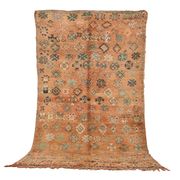Peach Vintage Moroccan Rug 158 x 287 cm, Berber Wool Rug, Handmade Boho Rug