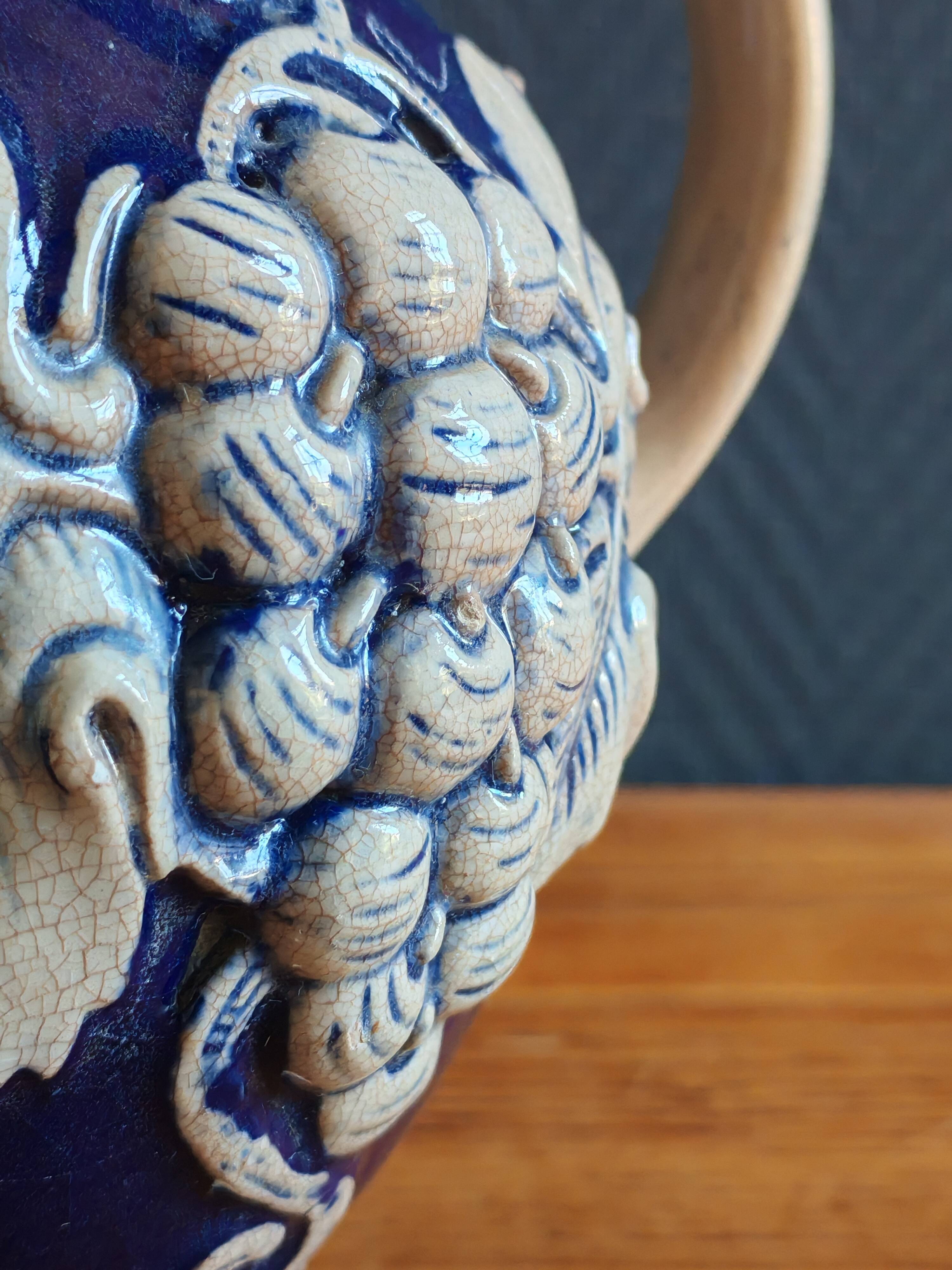 Old Stoneware Wine Jug from Westerwald, Germany