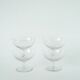 Set of 4 engraved crystal champagne glasses, arabesque motifs, 1950