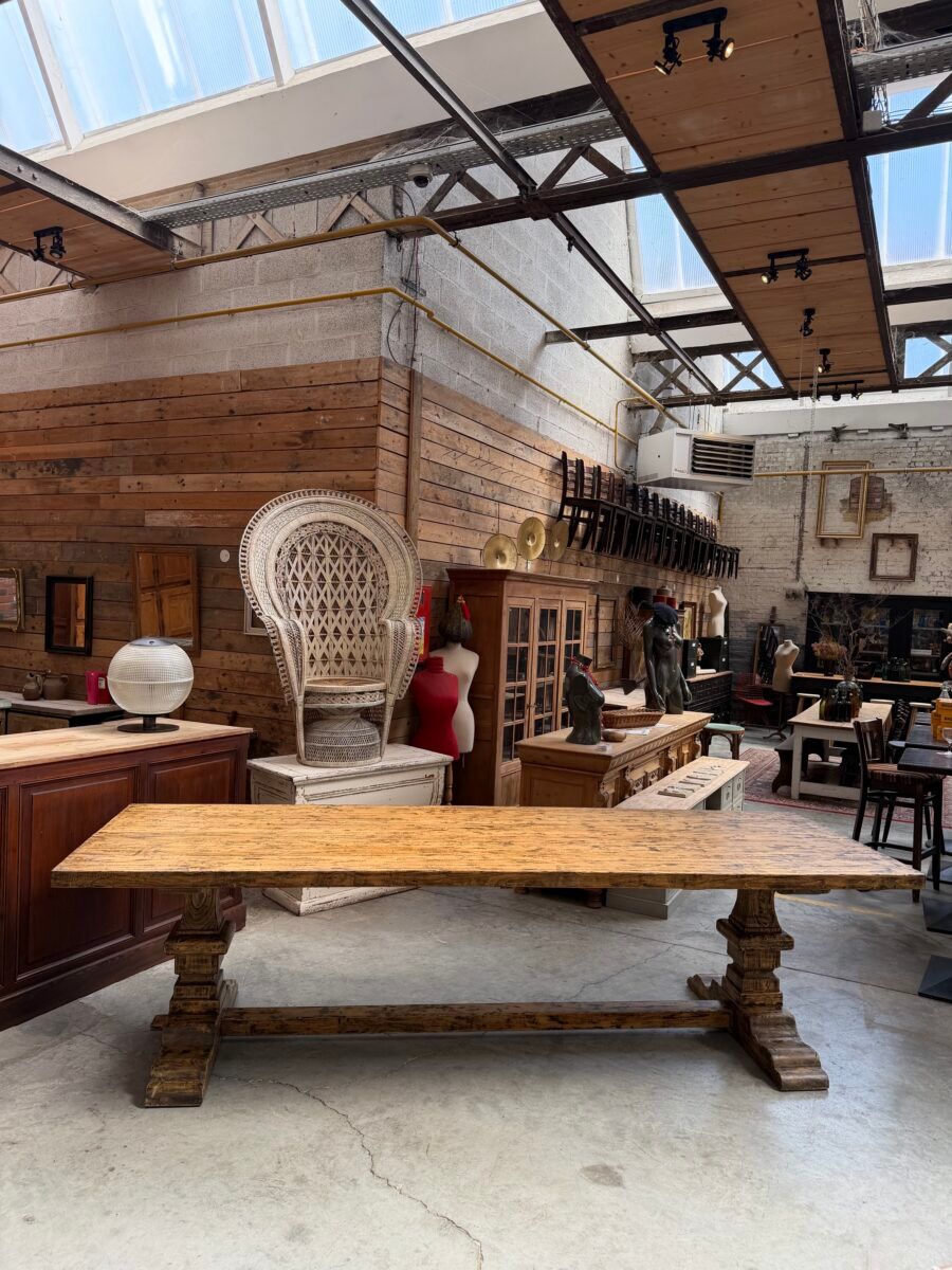 Large monastery-style table in aged fir.