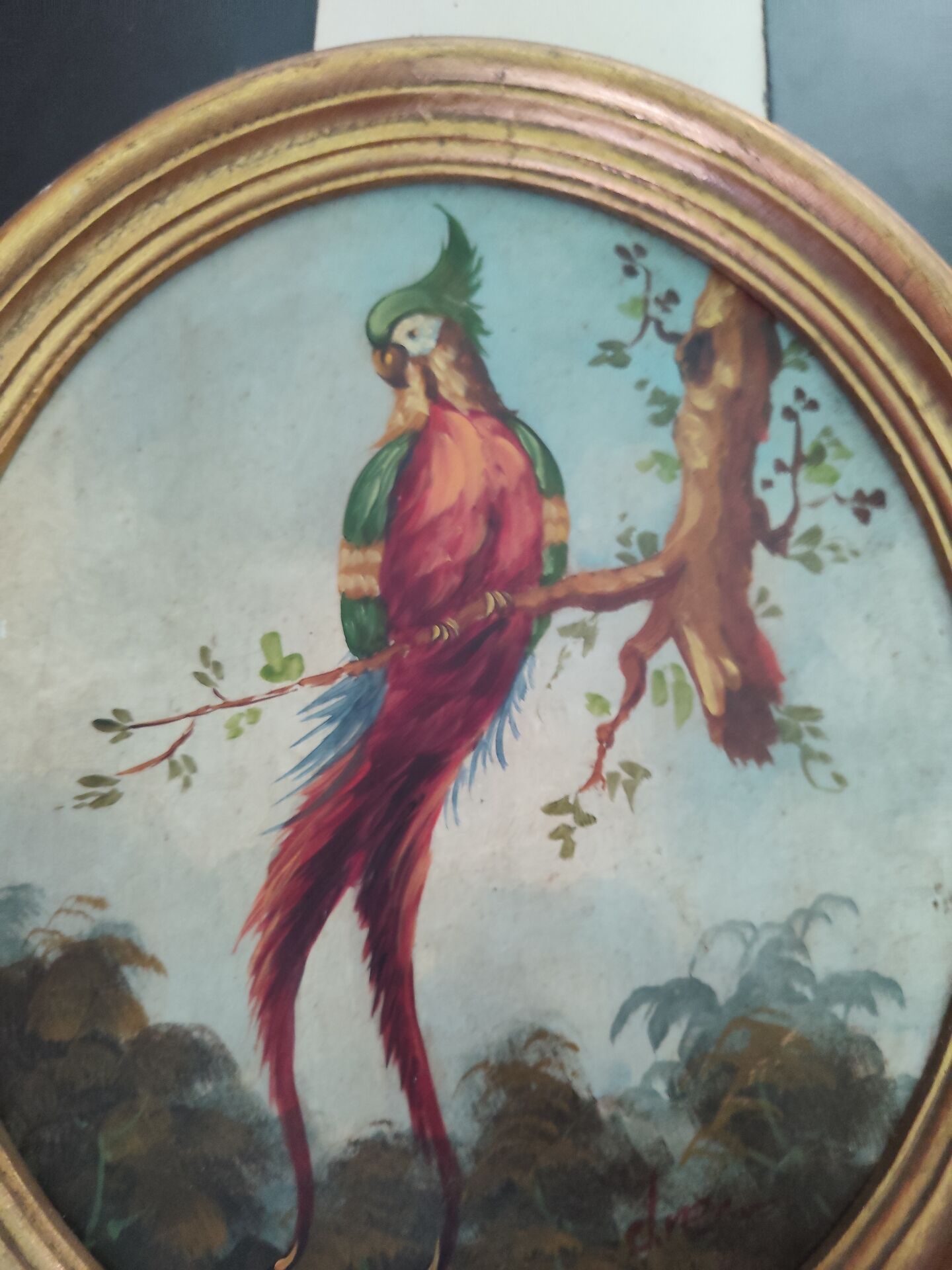 Pair of bird paintings