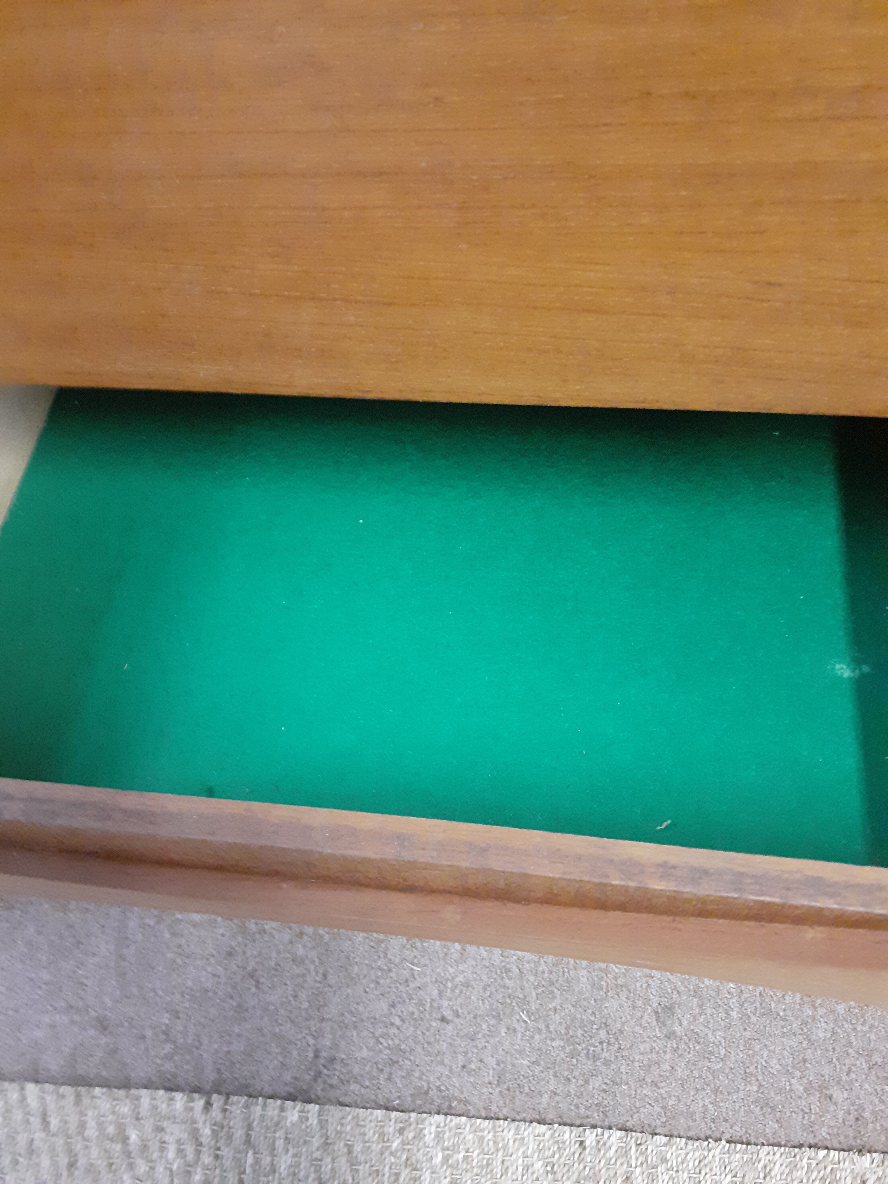 Seventies buffet scandinavian foot compass