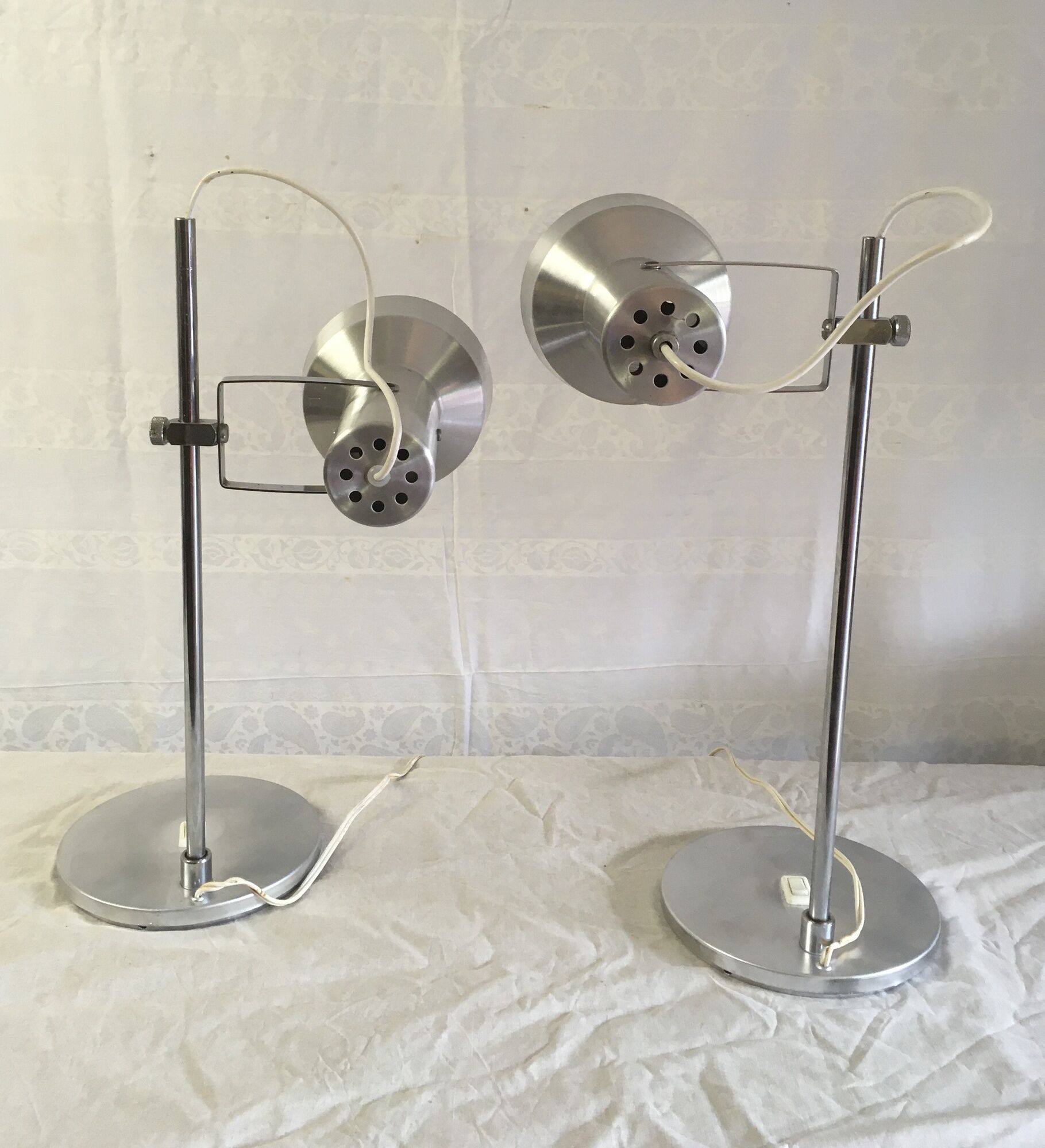 Set of 2 vintage articulated lamps - 60s
