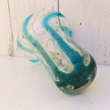 Thick glass vase vintage Scandinavian design