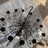 12-candle chandelier in handcrafted wrought iron